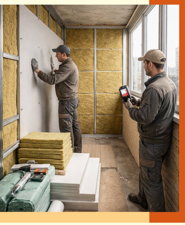 Утепление балкона в Саянске от 4578 руб. под ключ | ТепломастерСск