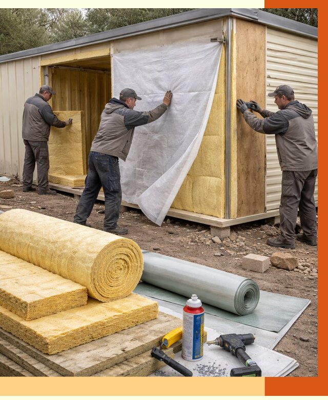 Утепление строительной бытовки в Саянске от 12718 руб. под ключ | ТепломастерСск