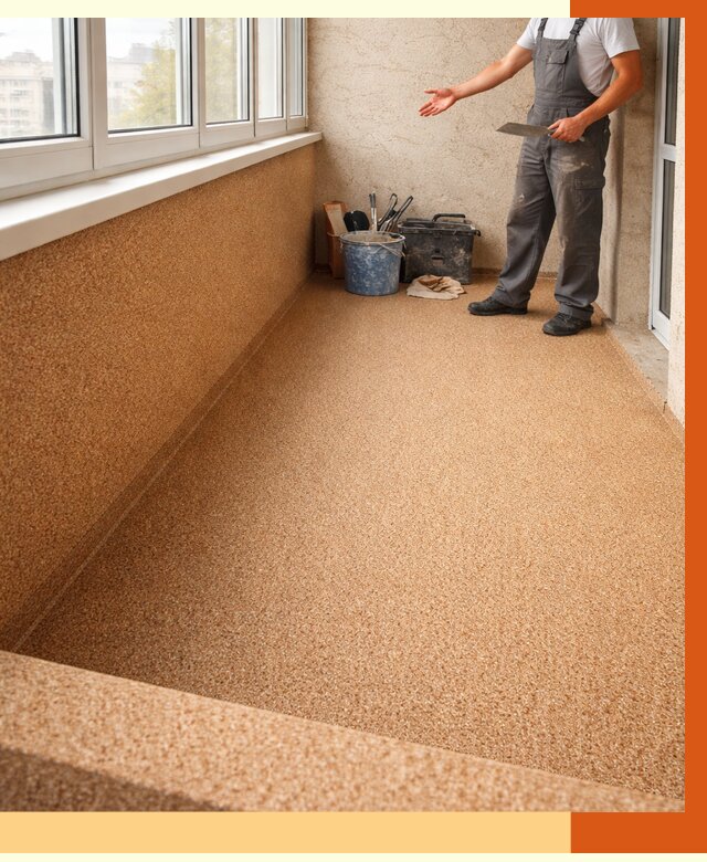 Утепление балкона жидкой пробкой в Саянске от 3714 руб/м² под ключ | ТепломастерСск